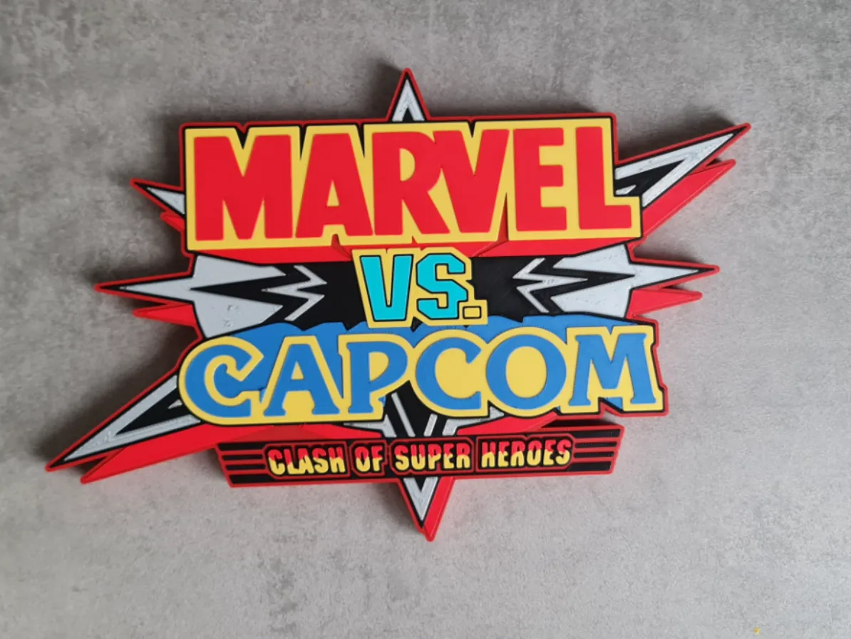 Marvel vs Capcom Logo / Sign - Free 3D Print Model - MakerWorld