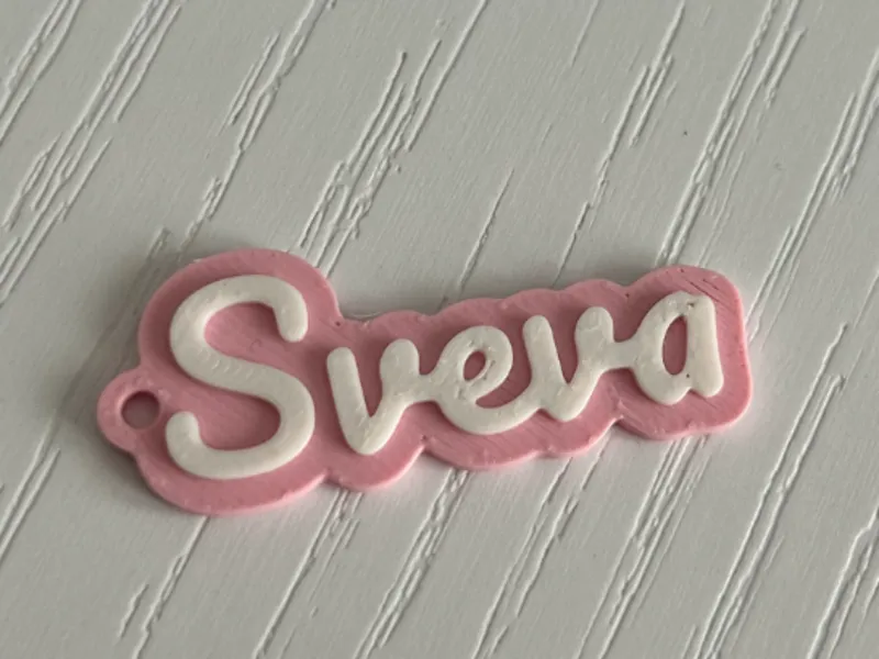 Sveva - 3d printed name keychain personalized