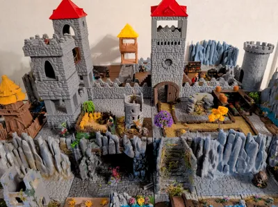 Castle and walls building set