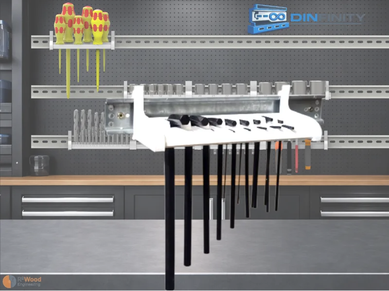 Inch Hex Key Holder DIN Rail | DIN Infinity