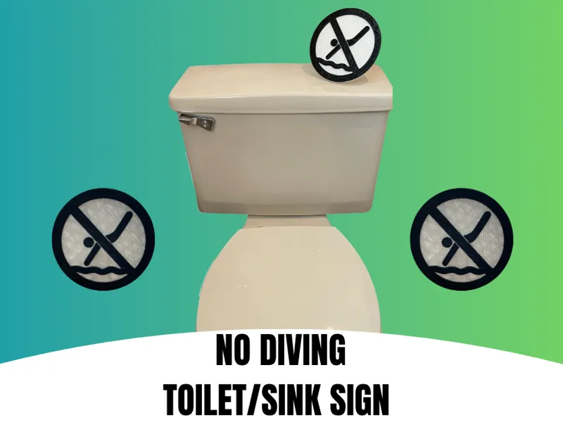 NO DIVING TOILET/SINK SIGN (NO AMS)