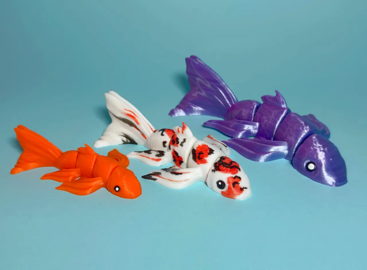 Articulated Koi Fish - Easy Print view 3