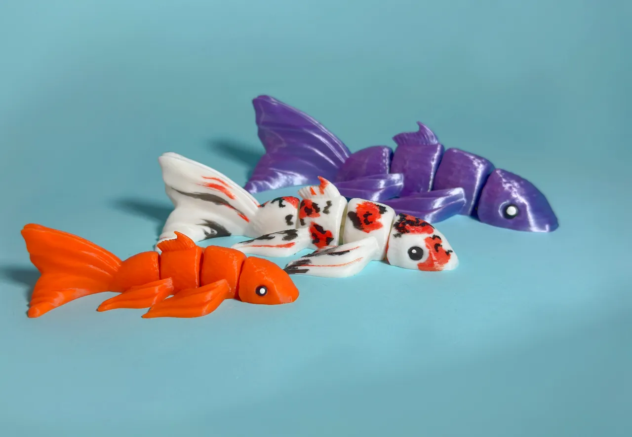 Articulated Koi Fish - Easy Print view 4