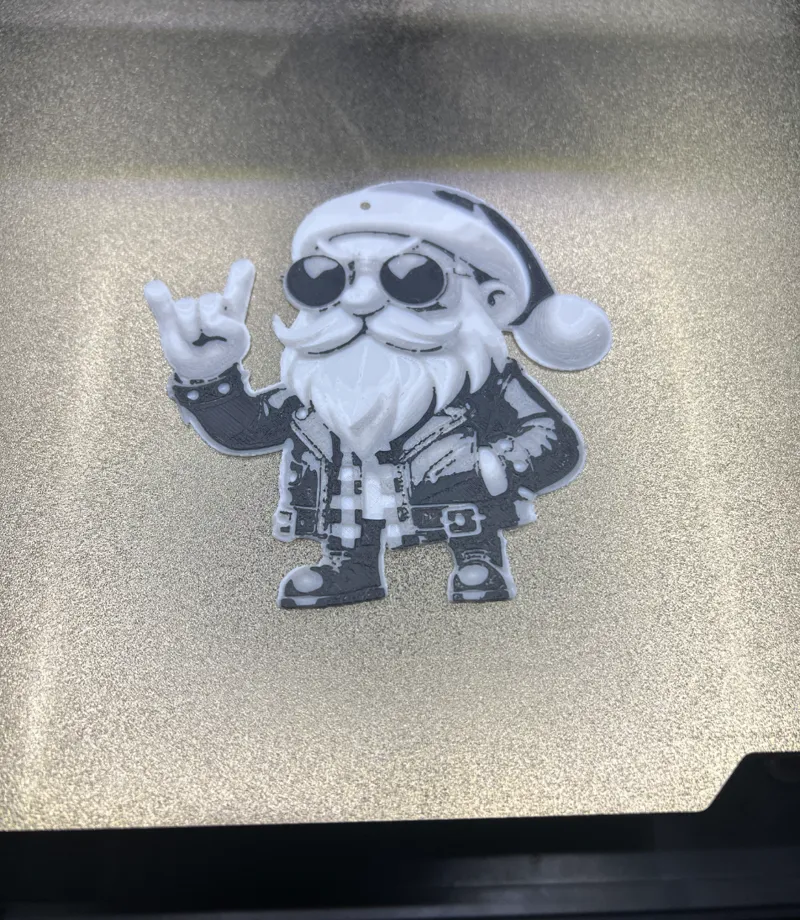 Christmas Santa Rock Tree Decoration Bauble