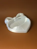 奶油风蝴蝶结爱心开放首饰盘129X130X26mm