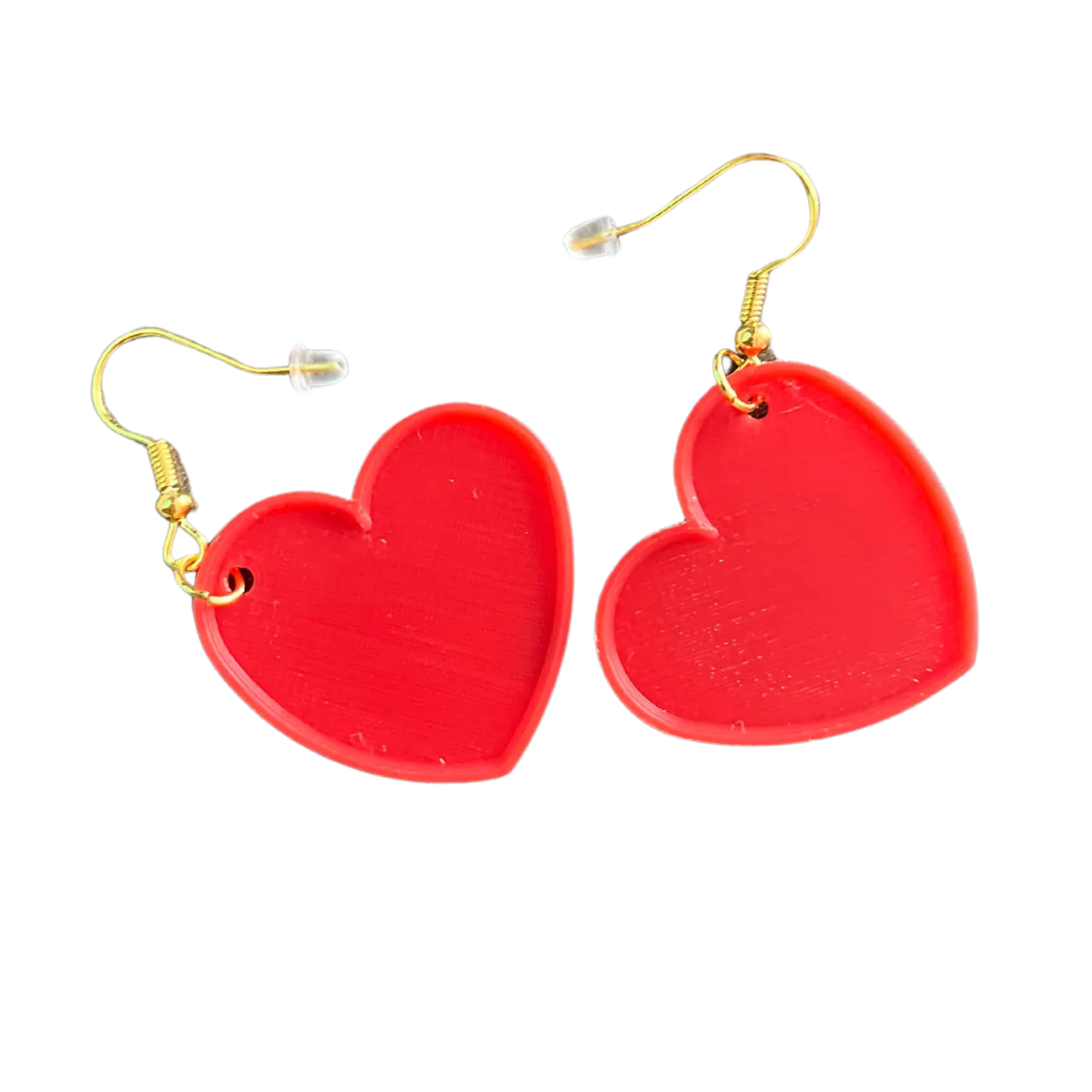 Heart Earrings with a Delicate Frame view 2