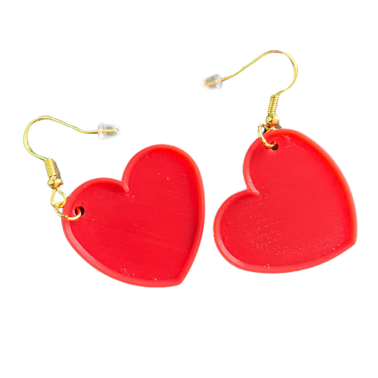 Heart Earrings with a Delicate Frame view 3