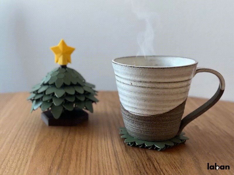 Christmas tree coaster