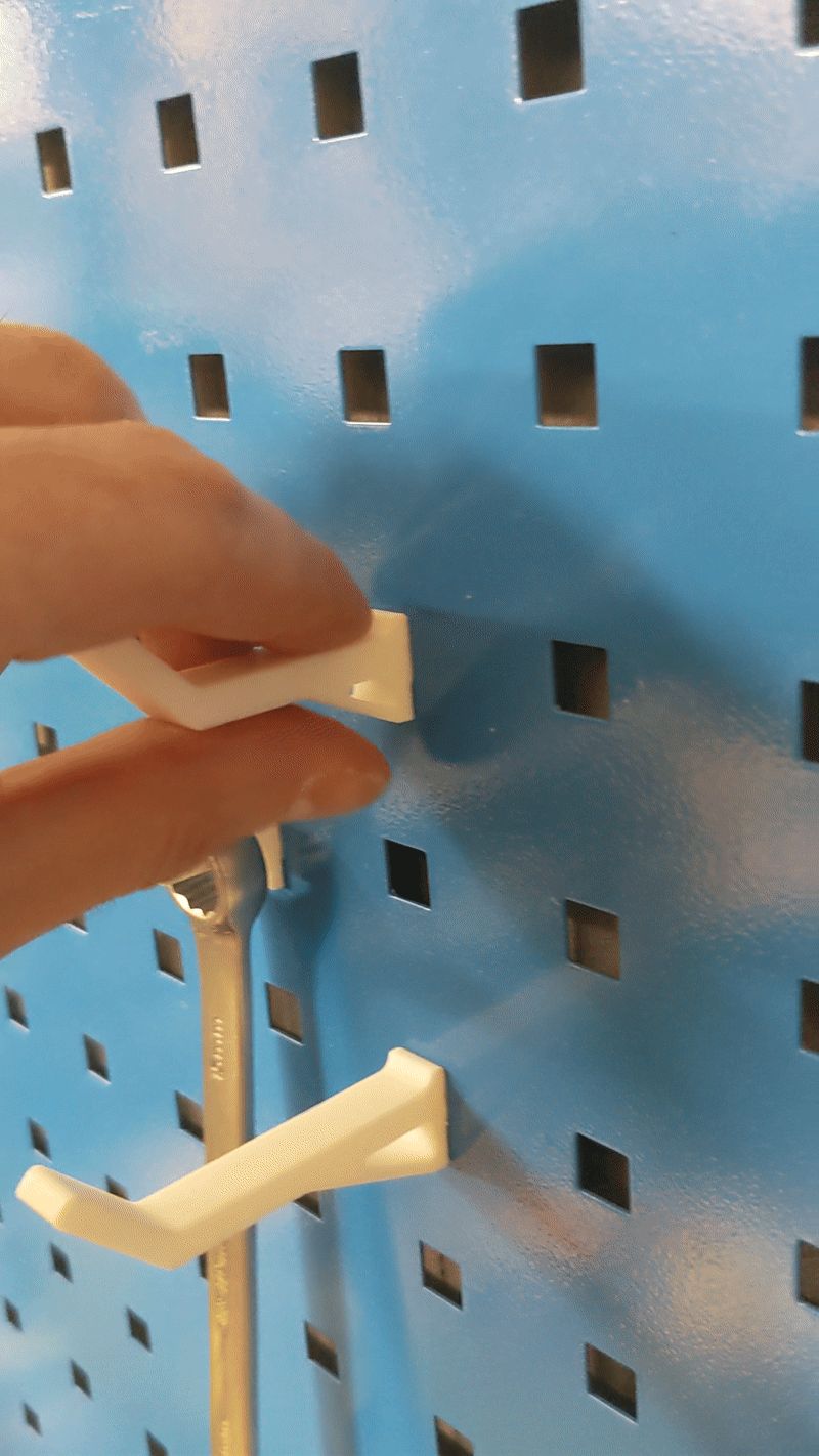 10mm square pegboard snap-hook set