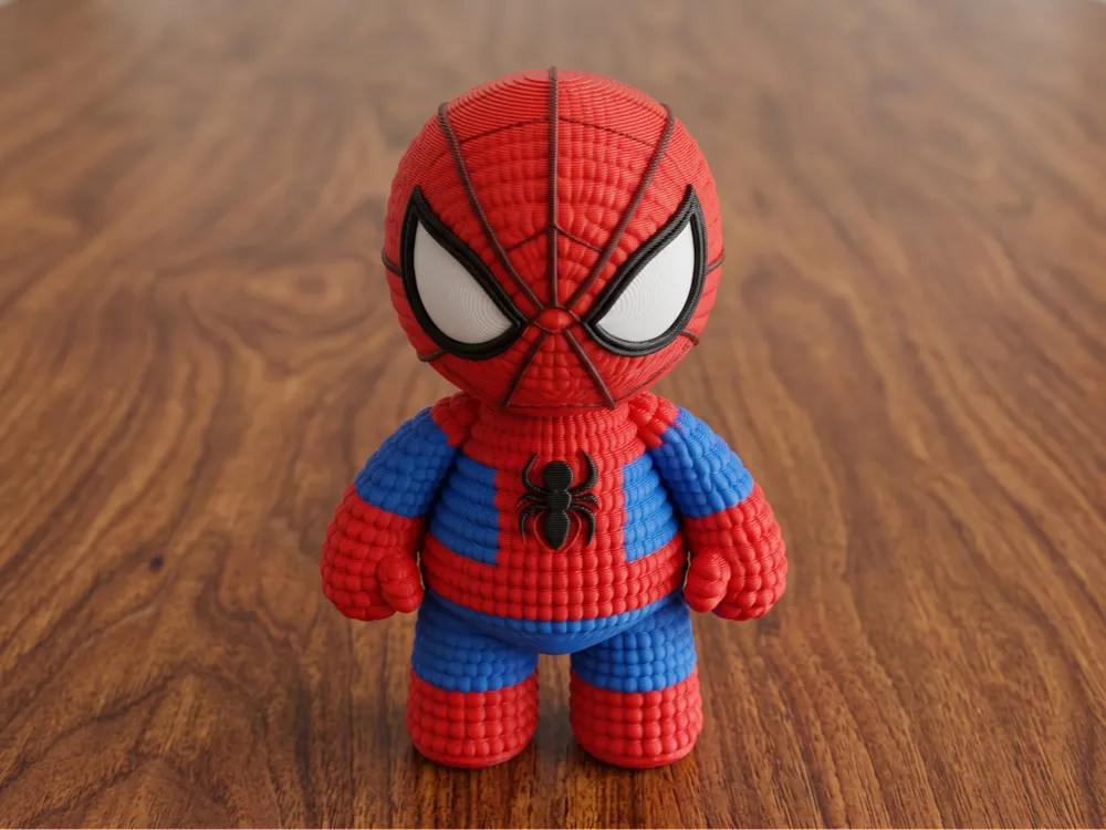 Figura decorativa: Knitted SpiderMan Figure | Marvel. Referencia del modelo original.