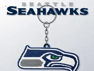 Seattle seahawks paint-like/doodle keychain