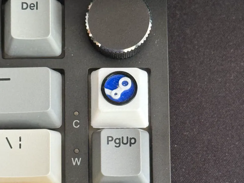 Steam keycap