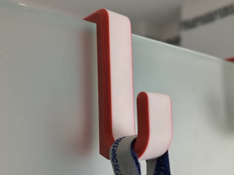 Double Hook for 10mm (Shower) Wall