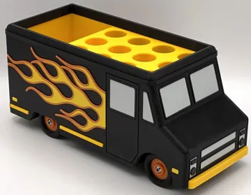Organizador: Desk Truck FLAMES office organizer pen holder — vista de referencia 3