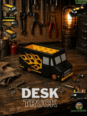 Organizador: Desk Truck FLAMES office organizer pen holder — vista de referencia 2