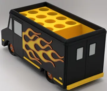 Organizador: Desk Truck FLAMES office organizer pen holder — vista de referencia 5