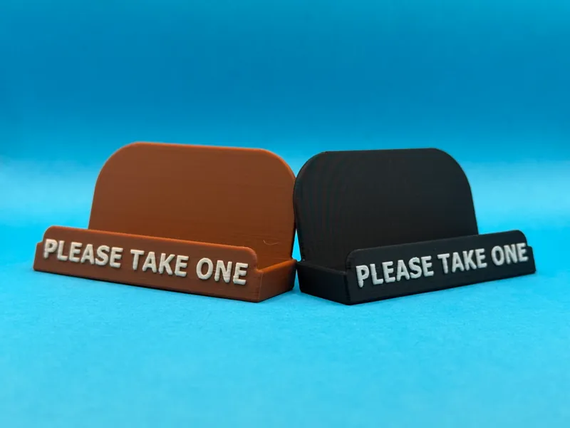 Business Card Holder with Please Take One sign