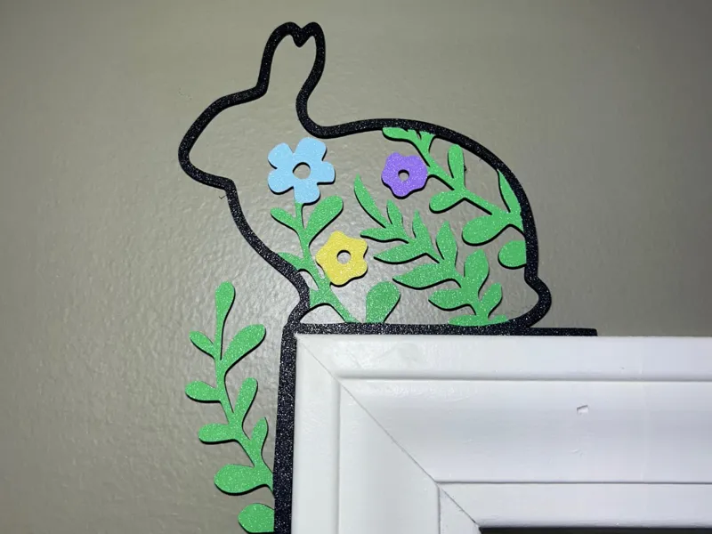 Door Corner Bunny with easy Color first 3 layers