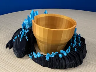 Sleeping Godzilla with Little Yarn Bowl