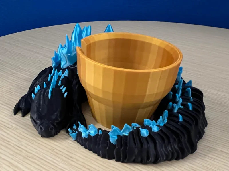 Sleeping Godzilla with Little Yarn Bowl