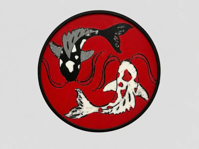 Sottobicchiere Koi Giapponese Yin Yang - Koi