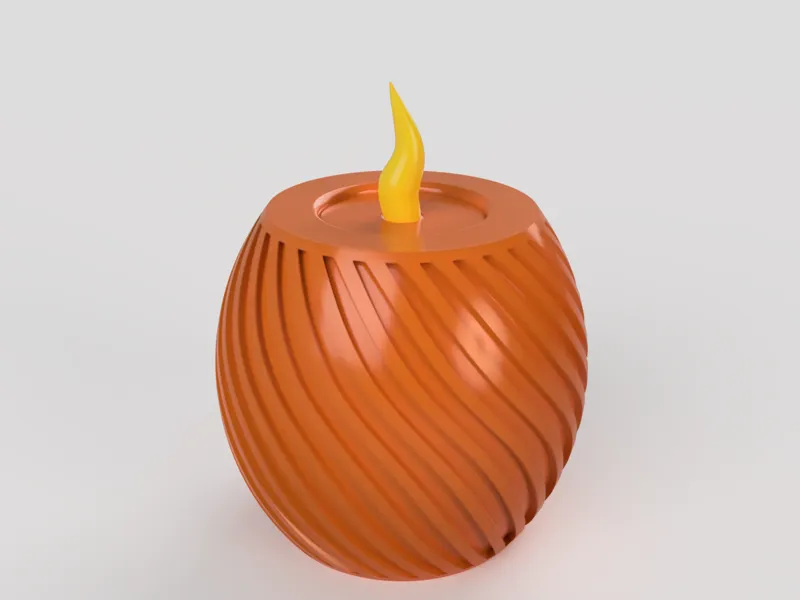 Spiral Sphere Candle with Flameless LED tealight