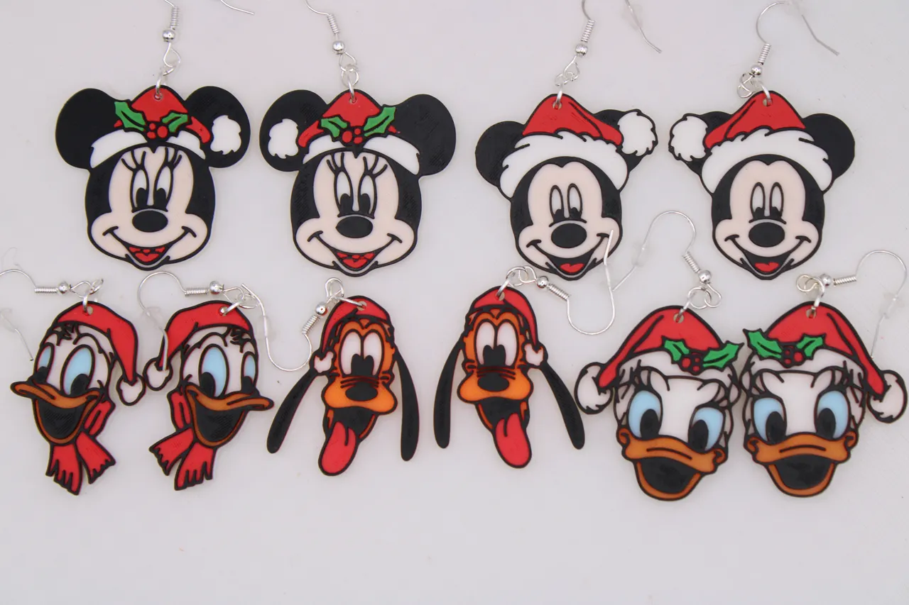 Christmas - Mickey and friends Earrings view 2