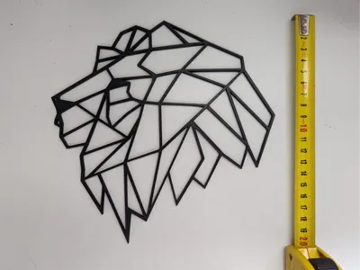 Lion Wall Line Art