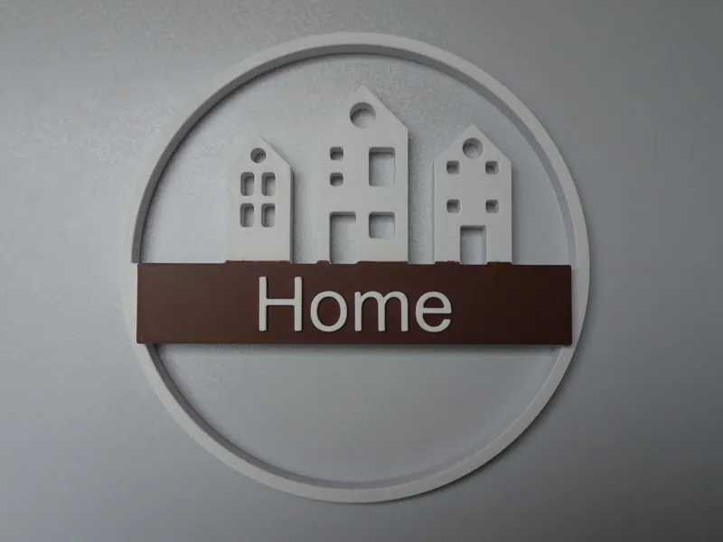 Schöner Ring mit Aufschrift "Home" und Häusern
