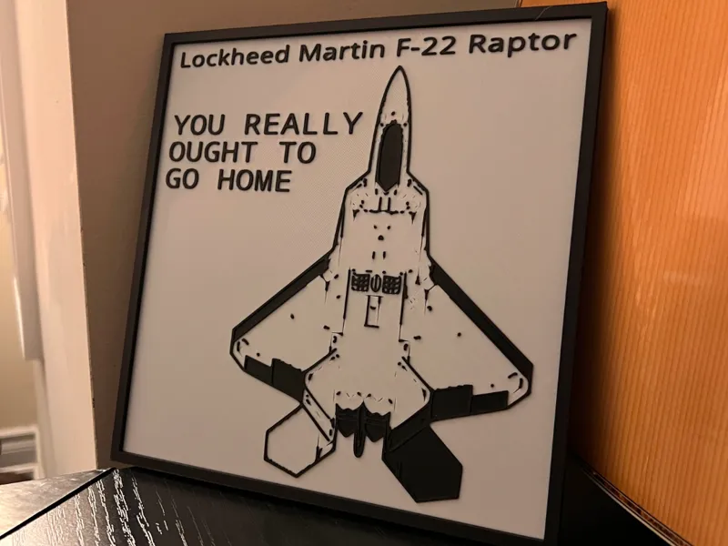 F22 Raptor Wall Art