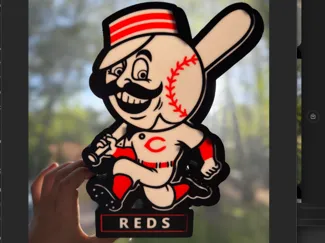 Cincinnati Reds Mr. Redlegs Neon-Style Lightbox