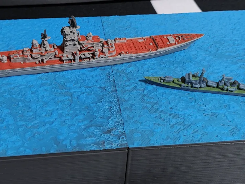 基础海面 舰船模型展示地台（带收纳功能）