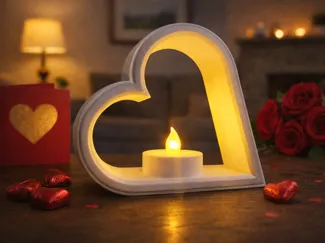 Valentine's Day Heart LED Tea Light Holder