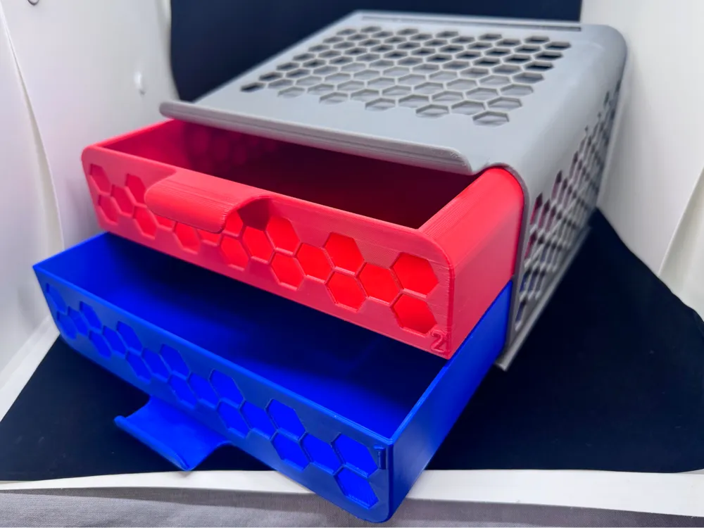 Modular Notebook Riser with Accessory Drawers - Free 3D Print Model ...