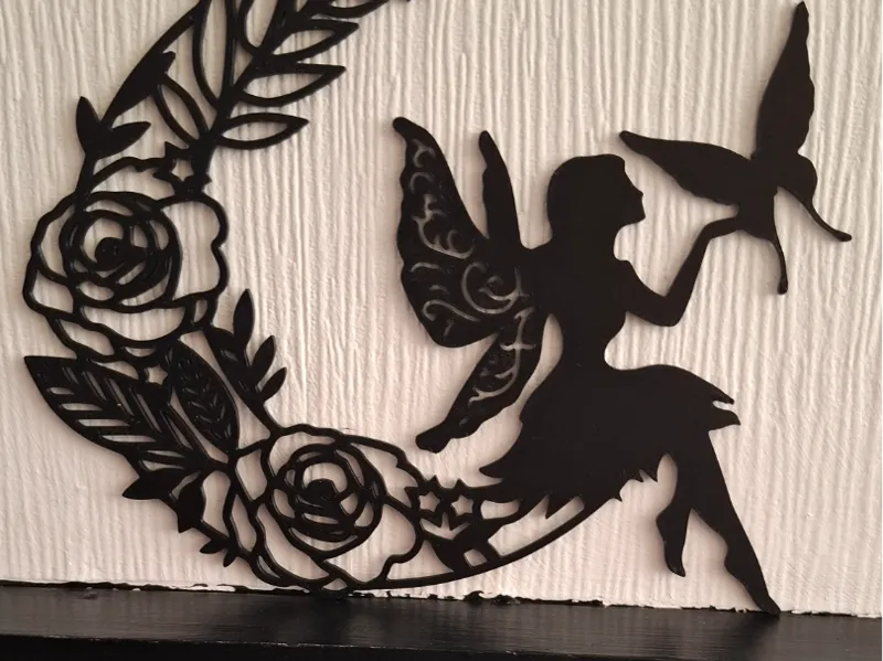 angel in the moon silhouette