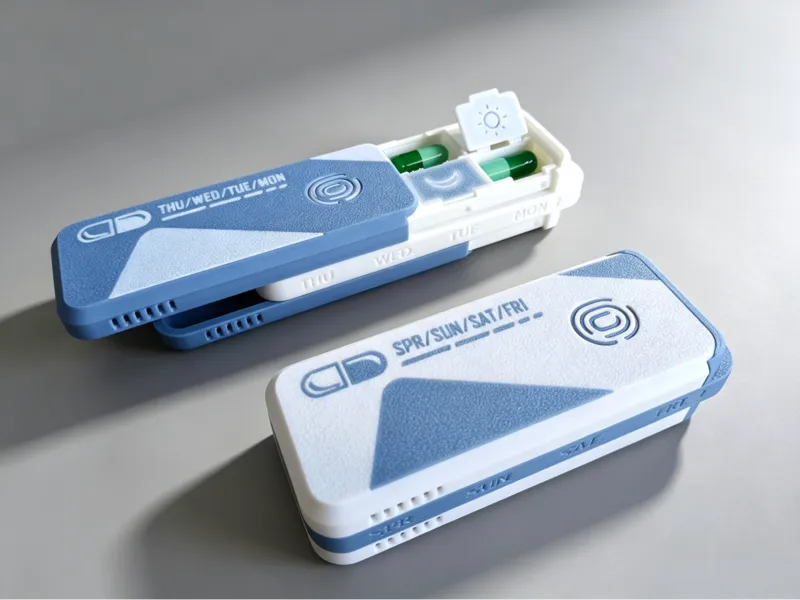 Dual Sliding Lid Portable 7-Day Pill Case PLUS