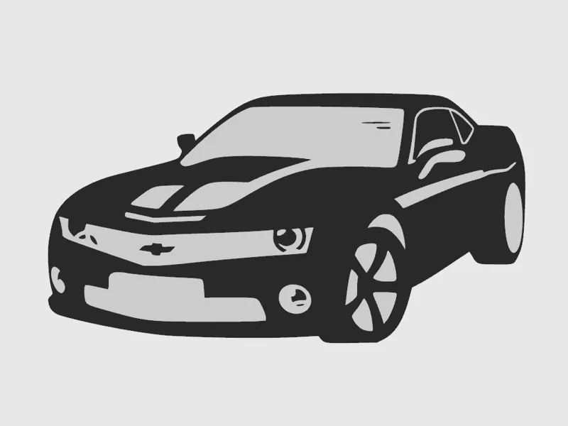Chevy Camaro 2D Wall Art
