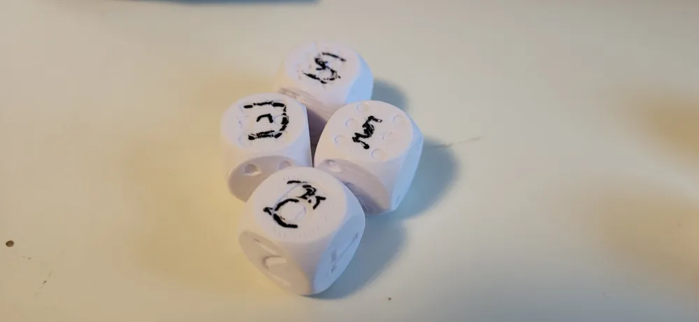 Trick dice options (Increased chance to roll 6) - Free 3D Print Model ...