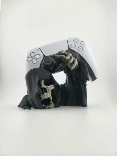 stand controller ps5 joystick holder skull - Free 3D Print Model ...