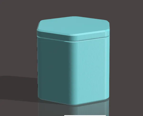 Boîte de rangement hexagonale à vis