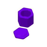 Boîte de rangement hexagonale à vis — photo 2