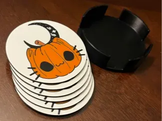 Spooky Kitty Coasters