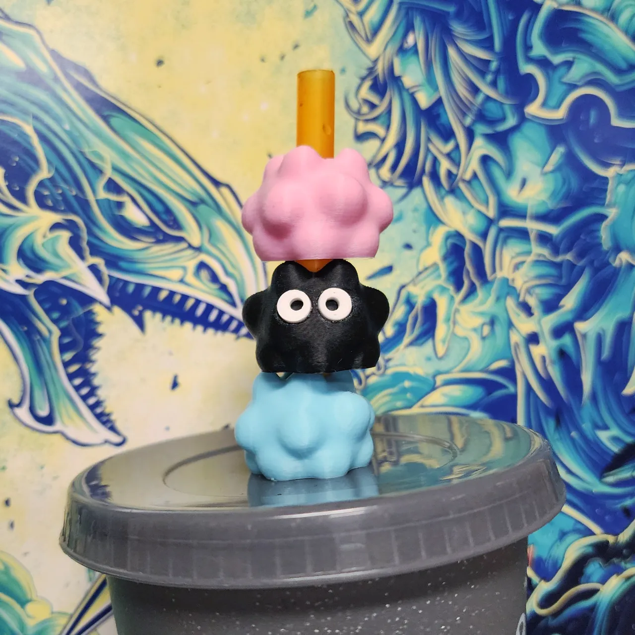 Soot Sprite & Konpeito Straw Tops, Earrings, Beads view 2