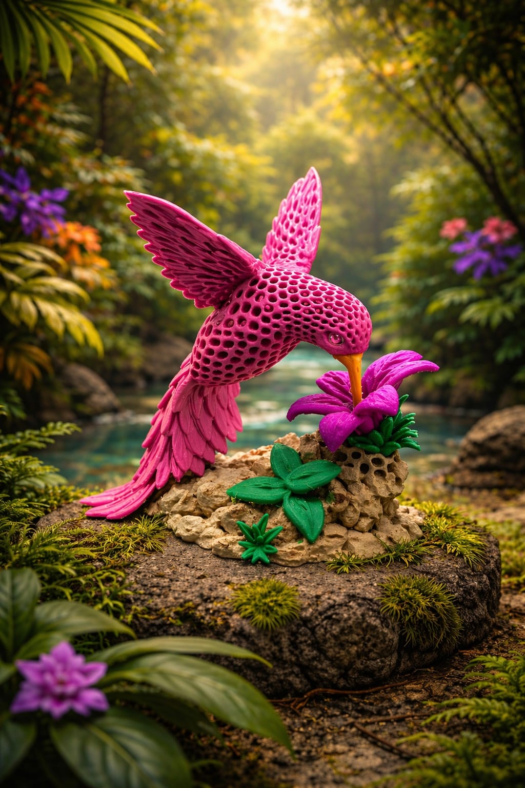 Miniatura 2 do modelo 3D Voronoi Kolibri Deco 