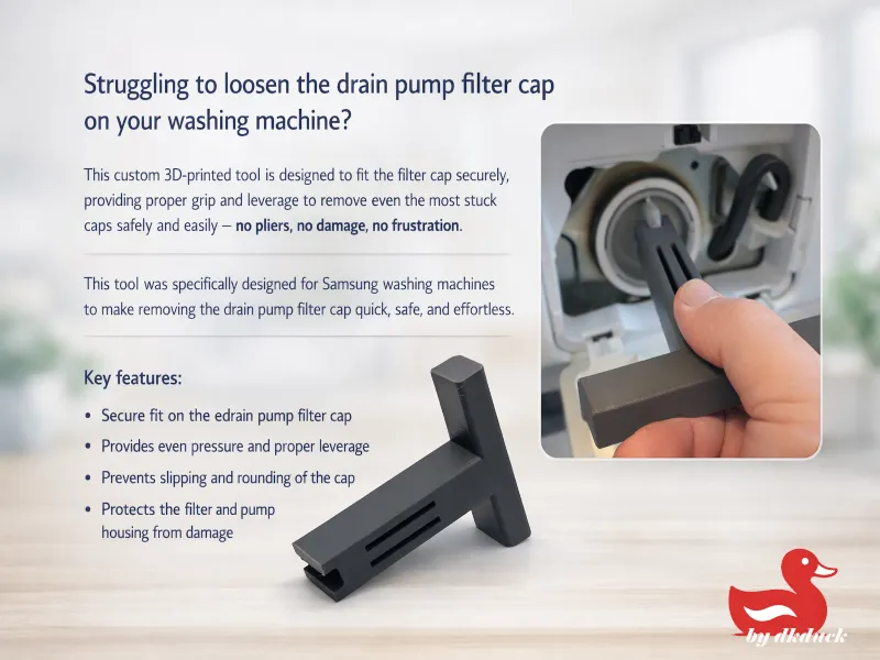 Samsung Drain Pump Filter Cap Tool