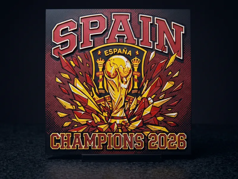 Spain WC Champions - Hueforge Wall Art