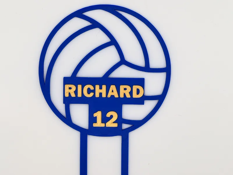 CAKE TOPPER VOLLEYBALL CUSTOMIZABLE
