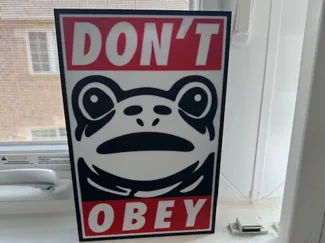 Portland Don't Obey Frog Light Box
