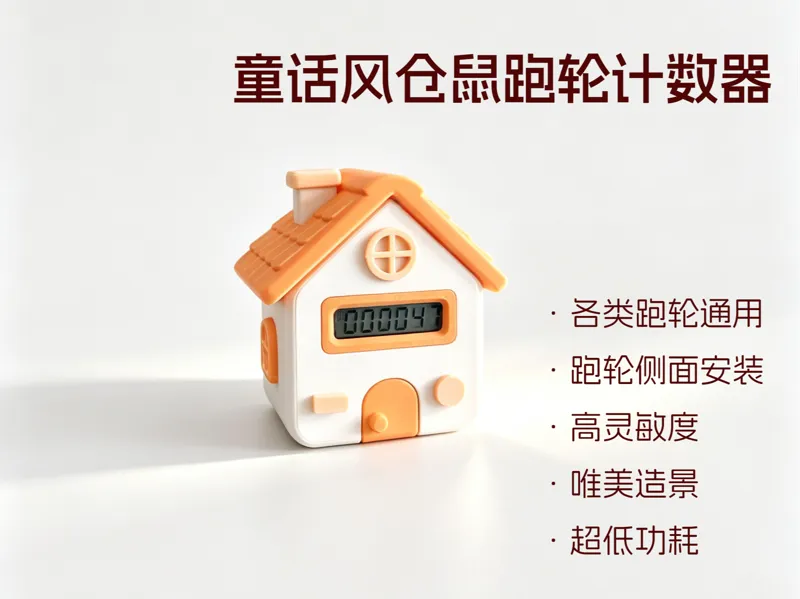 唯美童话风小房子仓鼠跑轮计数器金丝熊跑轮计数器