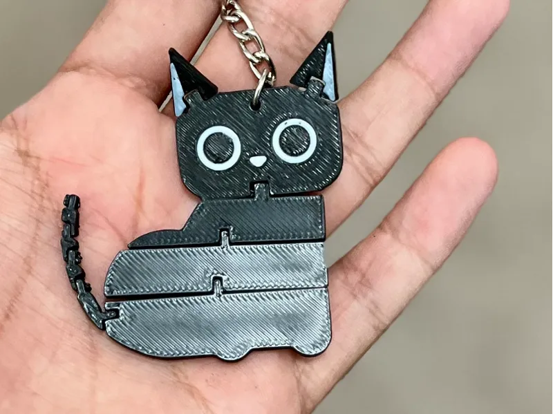Flexi Cat Keychain